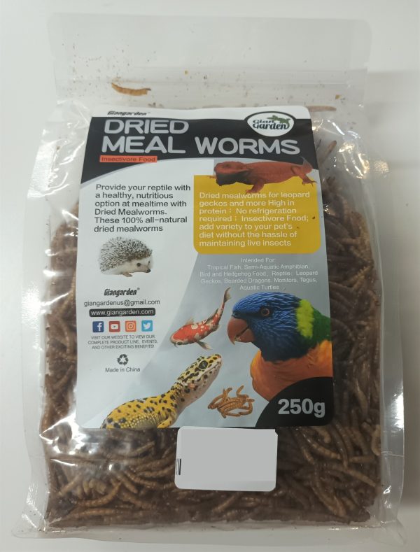 Giant Garden Dried Mealworms 250g Exotic Pet Store