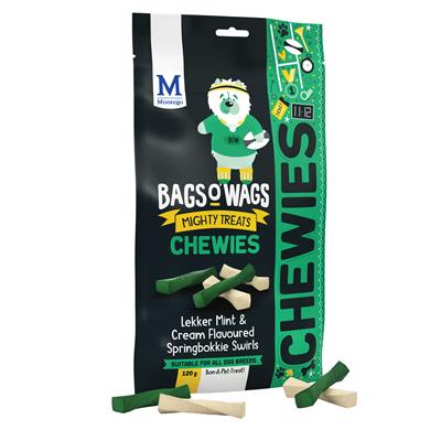 Bags O' Wags Lekker Mint & Cream Flavoured 120g