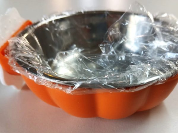 Hanging Pumkin Stainless Steel Pet Bowl Small 10cm