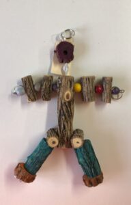 Sekelbos wood Beaded Man