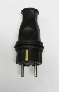 2 Pin Rubber Plug Black